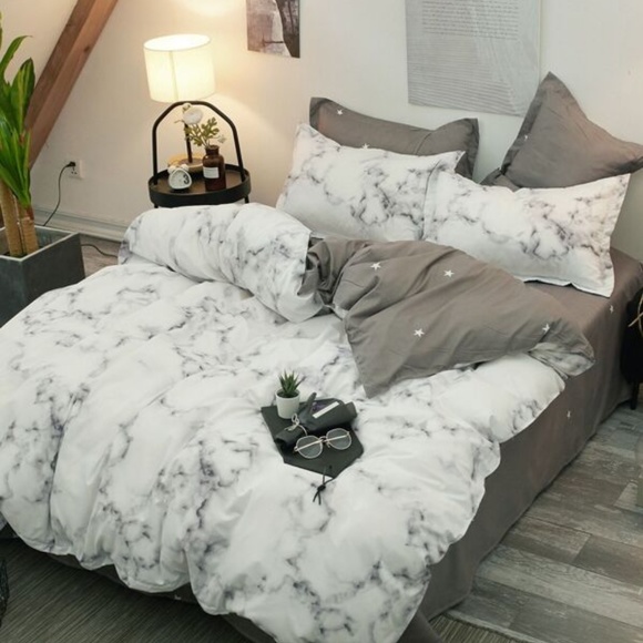 Marble Print Bedding Set - Picture 3 of 5